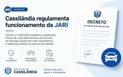 Imagem da notícia Prefeitura de Cassilândia regulamenta Junta de Recursos de Multas de Trânsito